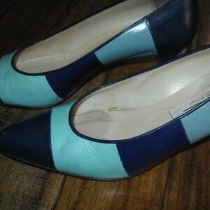 Nordstrom's Italian Pumps - Teal & Navy - Size 8 M